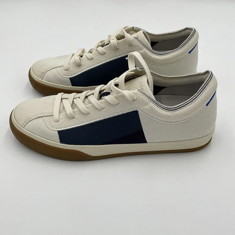 Rothys Lace Up Sneakers Blue Blackberry‎ Color Block Shoes Womens Size 8 EUC